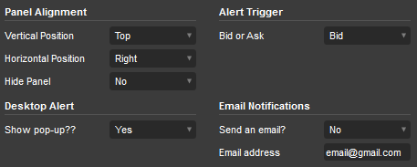 cTrader Trendline Settings